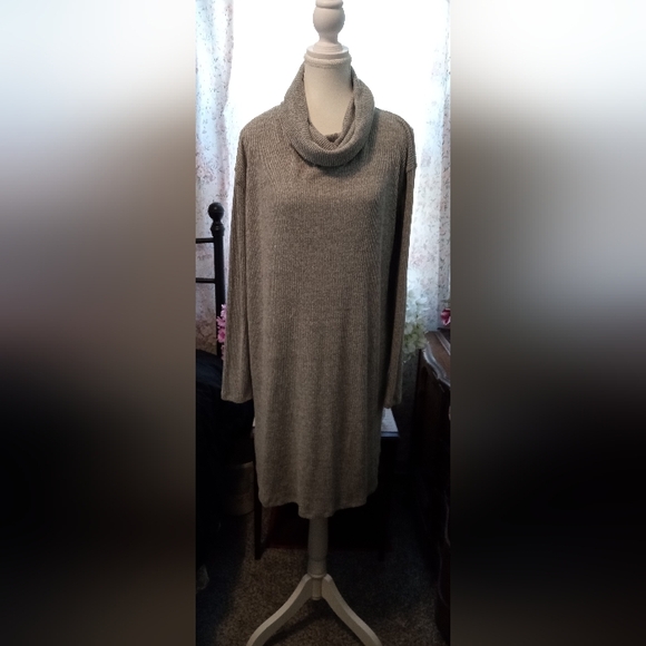 Grey Cowl Neck Fall Dress Size M - Picture 3 of 5